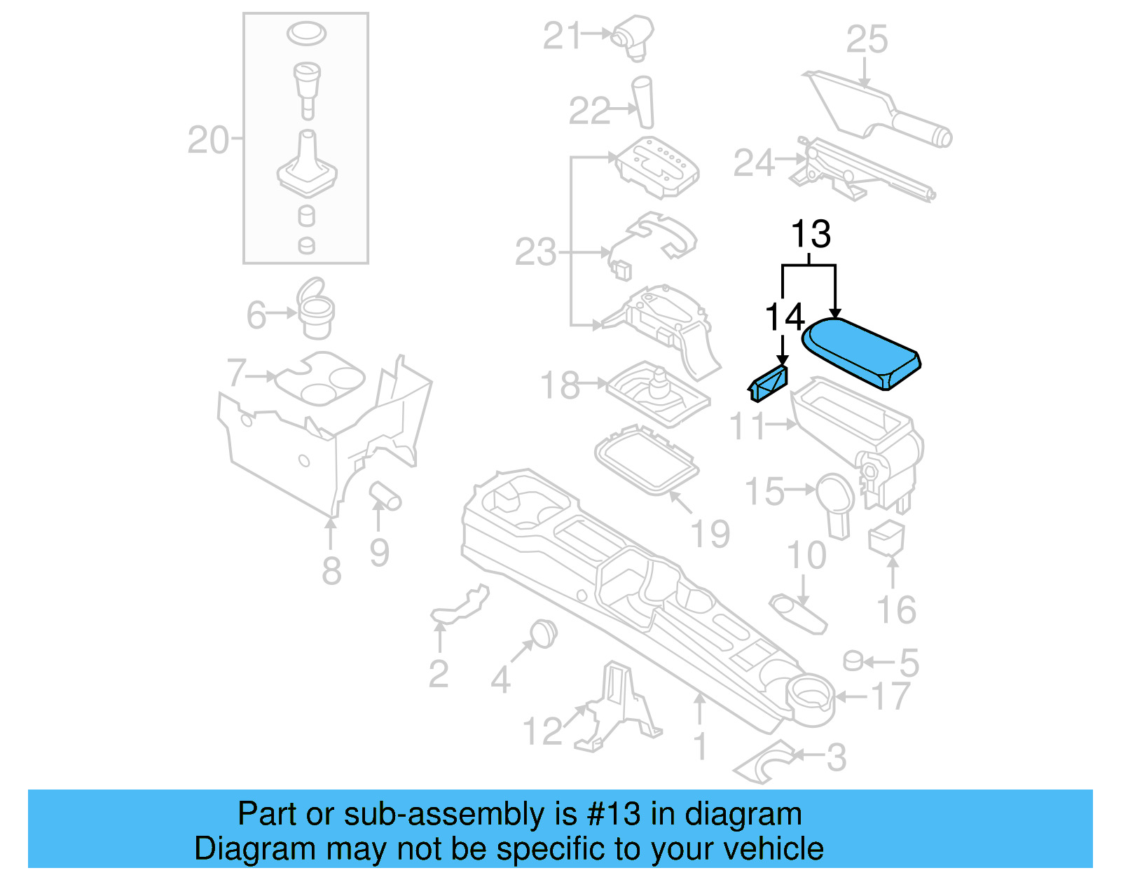 Armrest Door 3B0-867-173-WRX