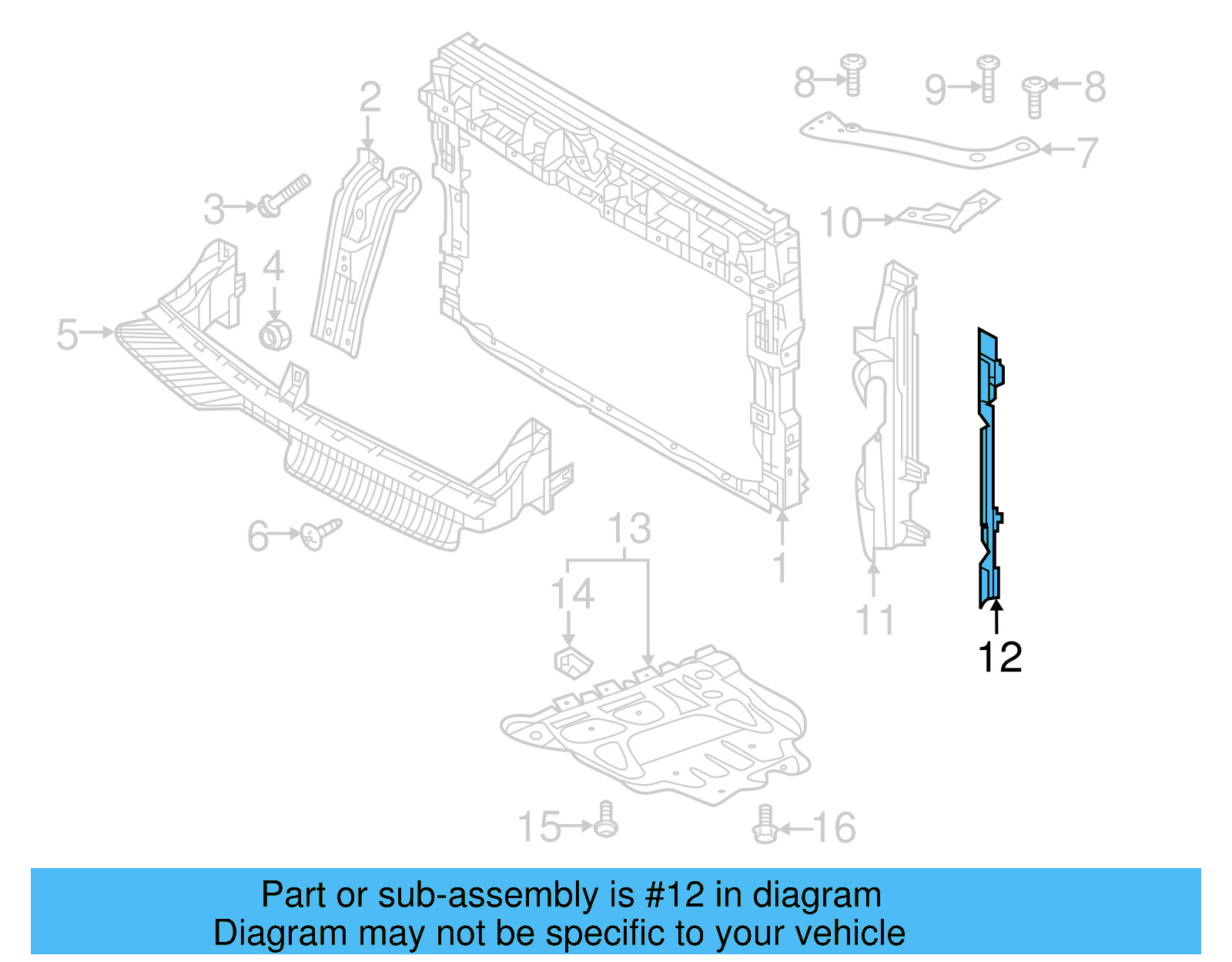 Side Air Baffle Seal Strip 5G0-121-332-J - View 5