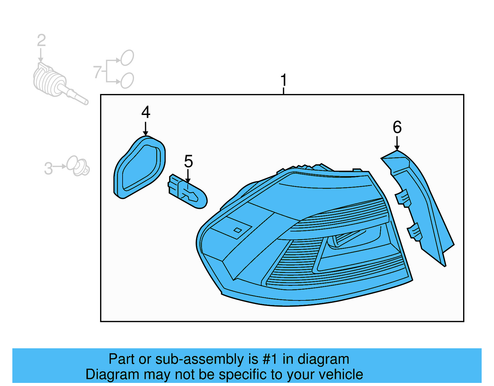 Tail Lamp Assembly 561-945-095-P - View 5