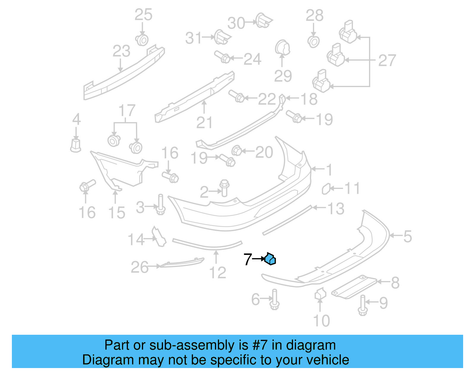 Spoiler Clip 6Q0-807-180 - View 8