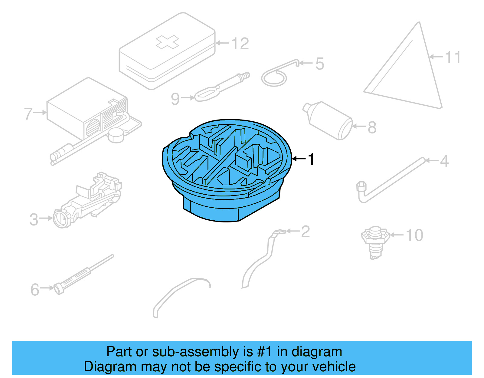 Multi Purpose Tool Set, Foam Organizer 5C0-012-115-B - View 5