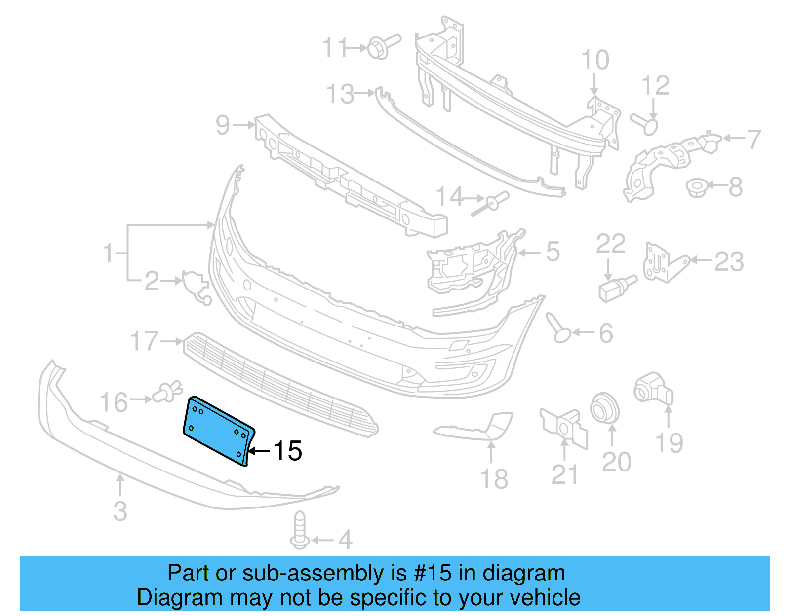 License Bracket 5GE-807-287-A-9B9 - View 5