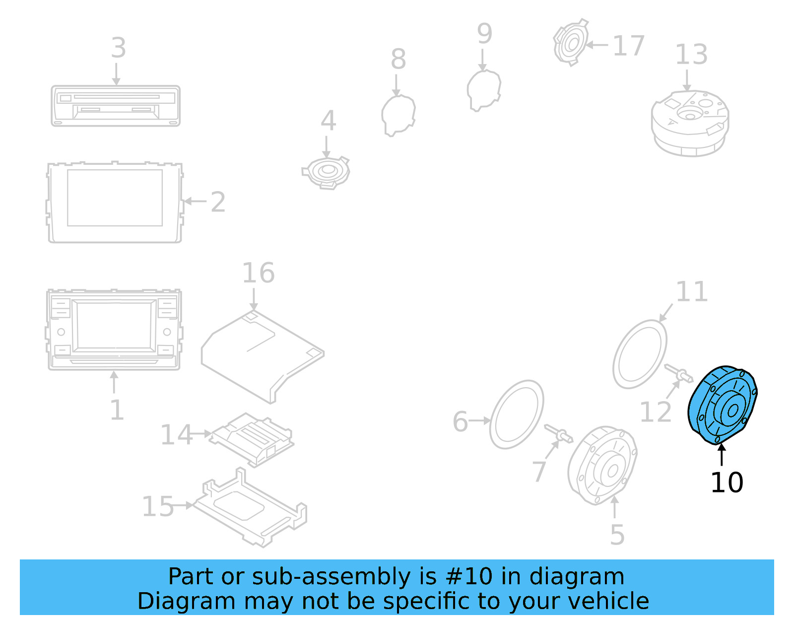 Rear Dr Speaker 3CN-035-710 - View 11