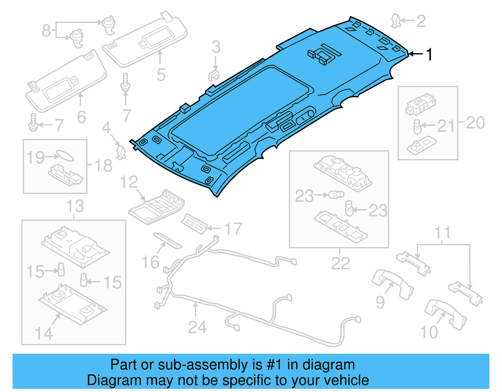 Headliner 3CN-867-501-AE-2EA - View 5