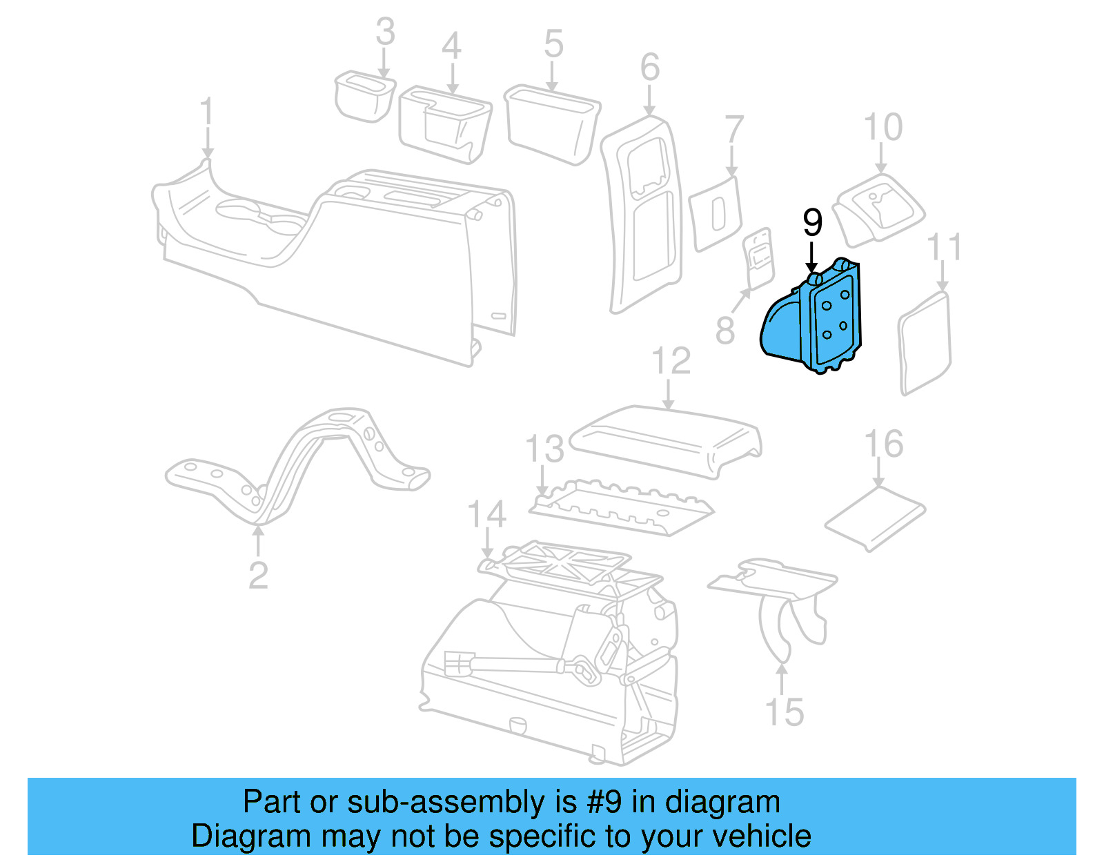 Ashtray 3B0-857-962-C-B41 - View 12