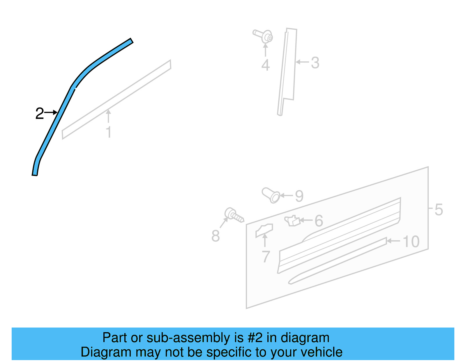 Frame Molding 5NN-837-643-7Z7 - View 4