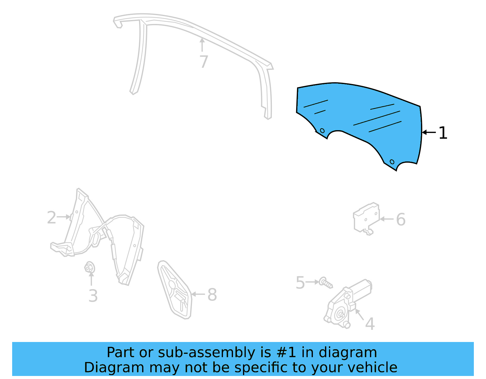 Door Glass 17A-845-202-A - View 2