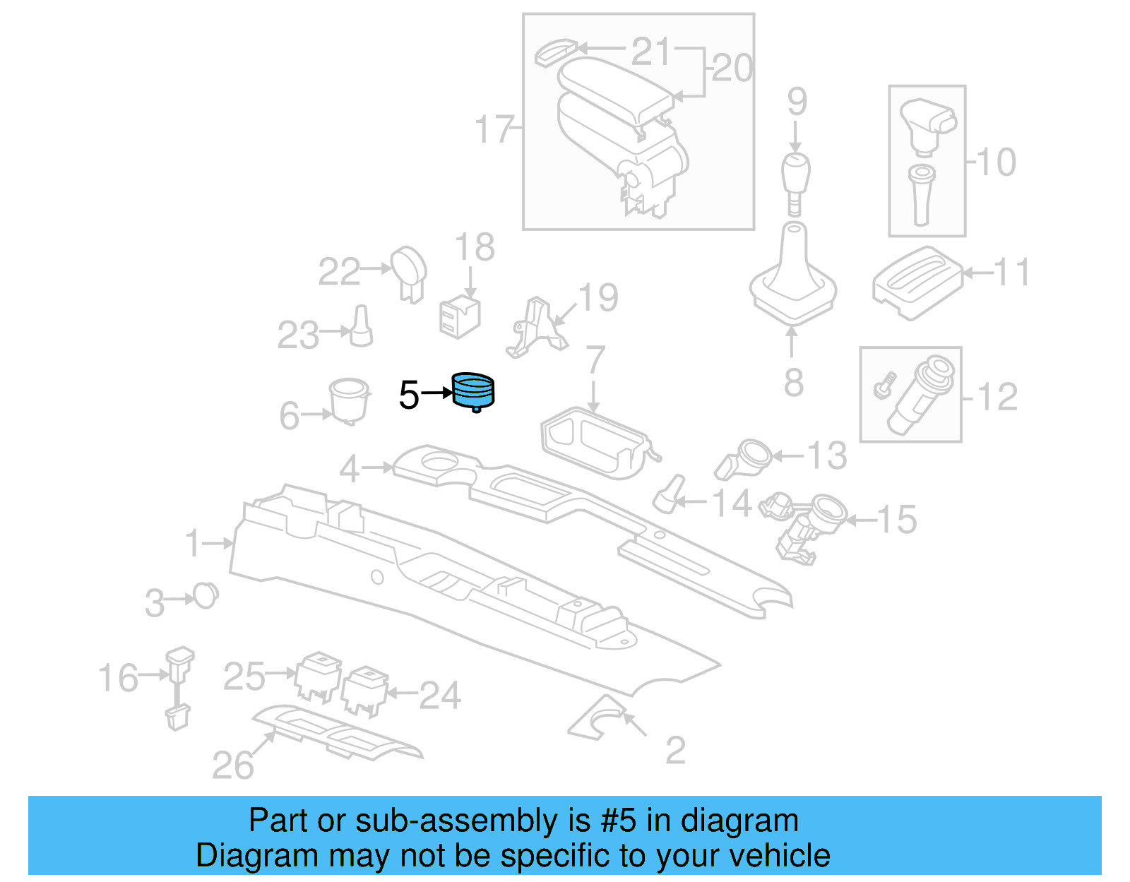 Cup Holder 1C0-862-531-A-3SG - View 16