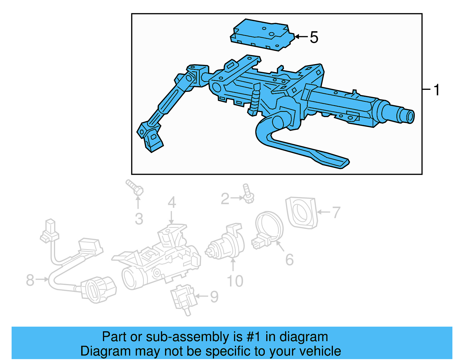 Steering Column 3QF-419-512-B - View 4