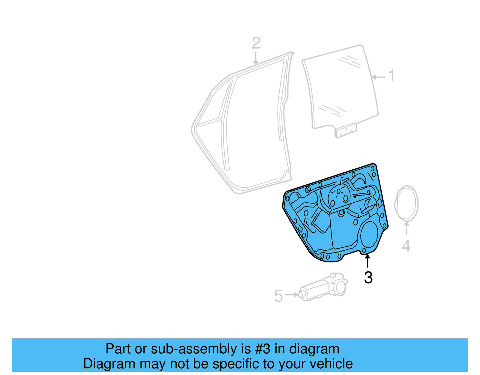 Window Regulator 3D7-839-461-K - View 3