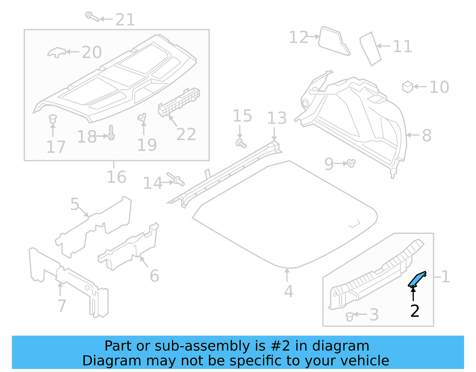 Rear Body Trim Trim 17A-858-183-82V - View 4