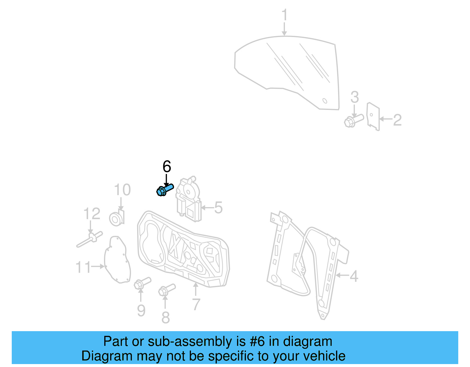 Window Motor Bolt 1J0-959-821 - View 7
