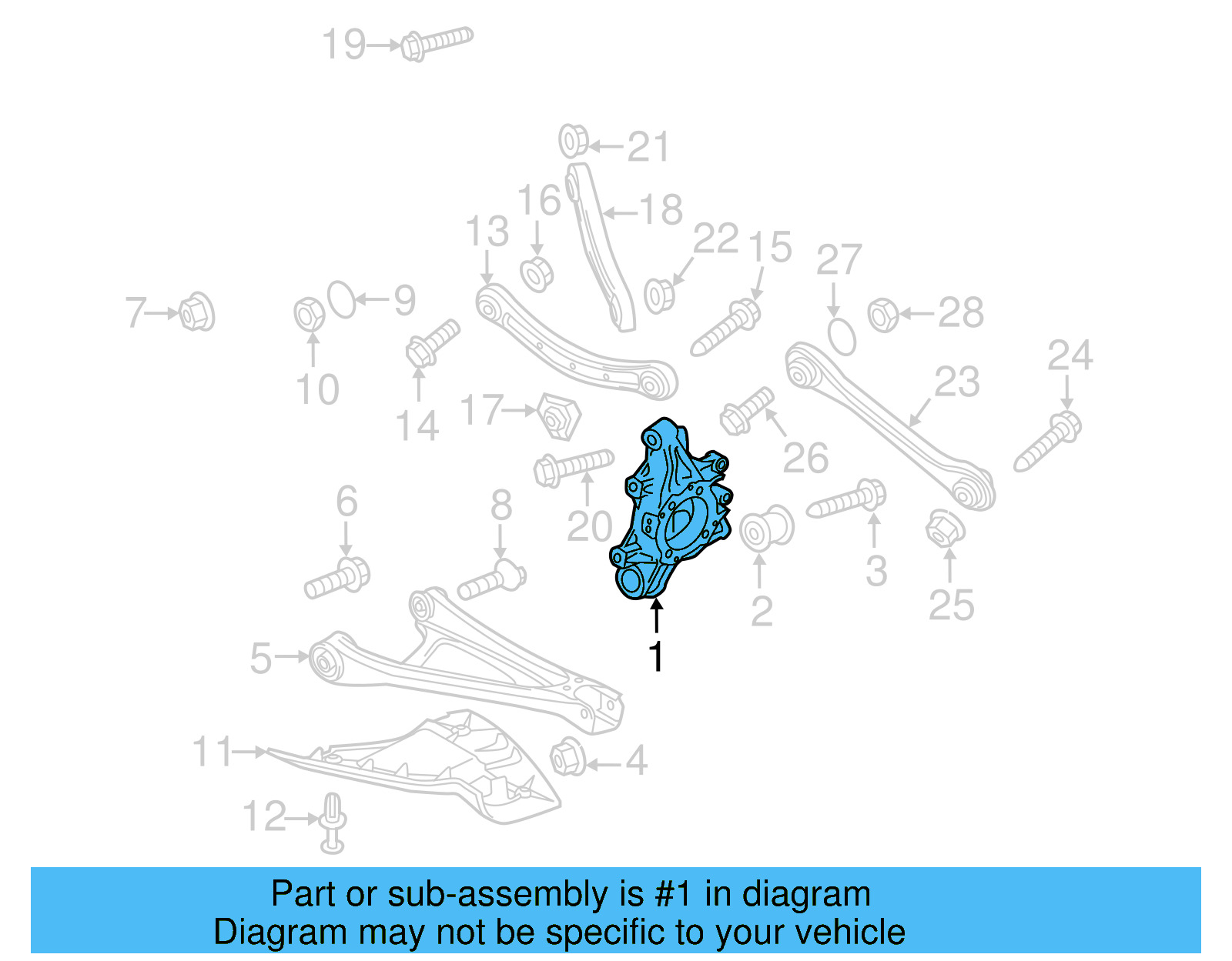 Knuckle 7P0-505-436-B - View 4
