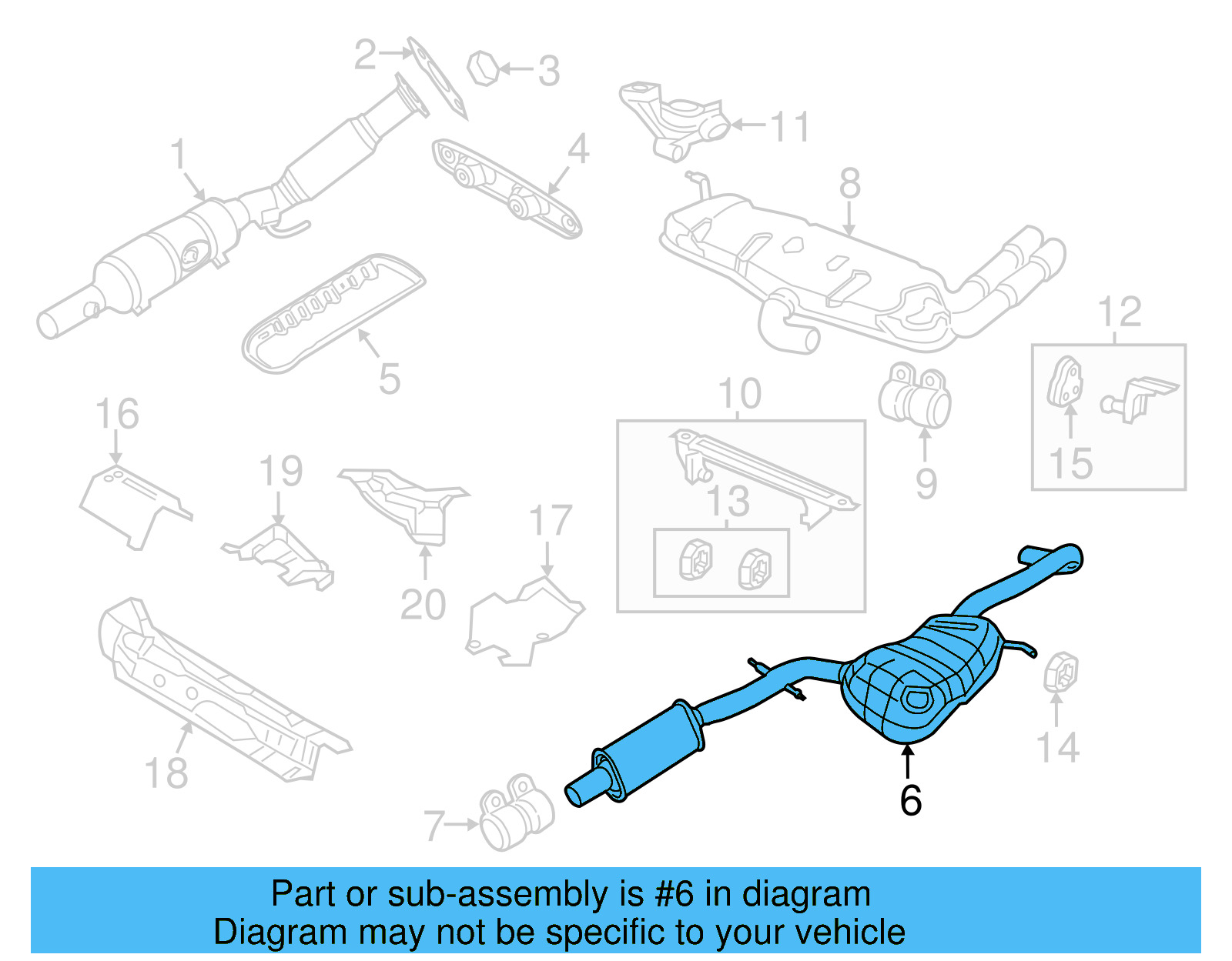 Muffler & Pipe 5C5-253-209-P - View 5