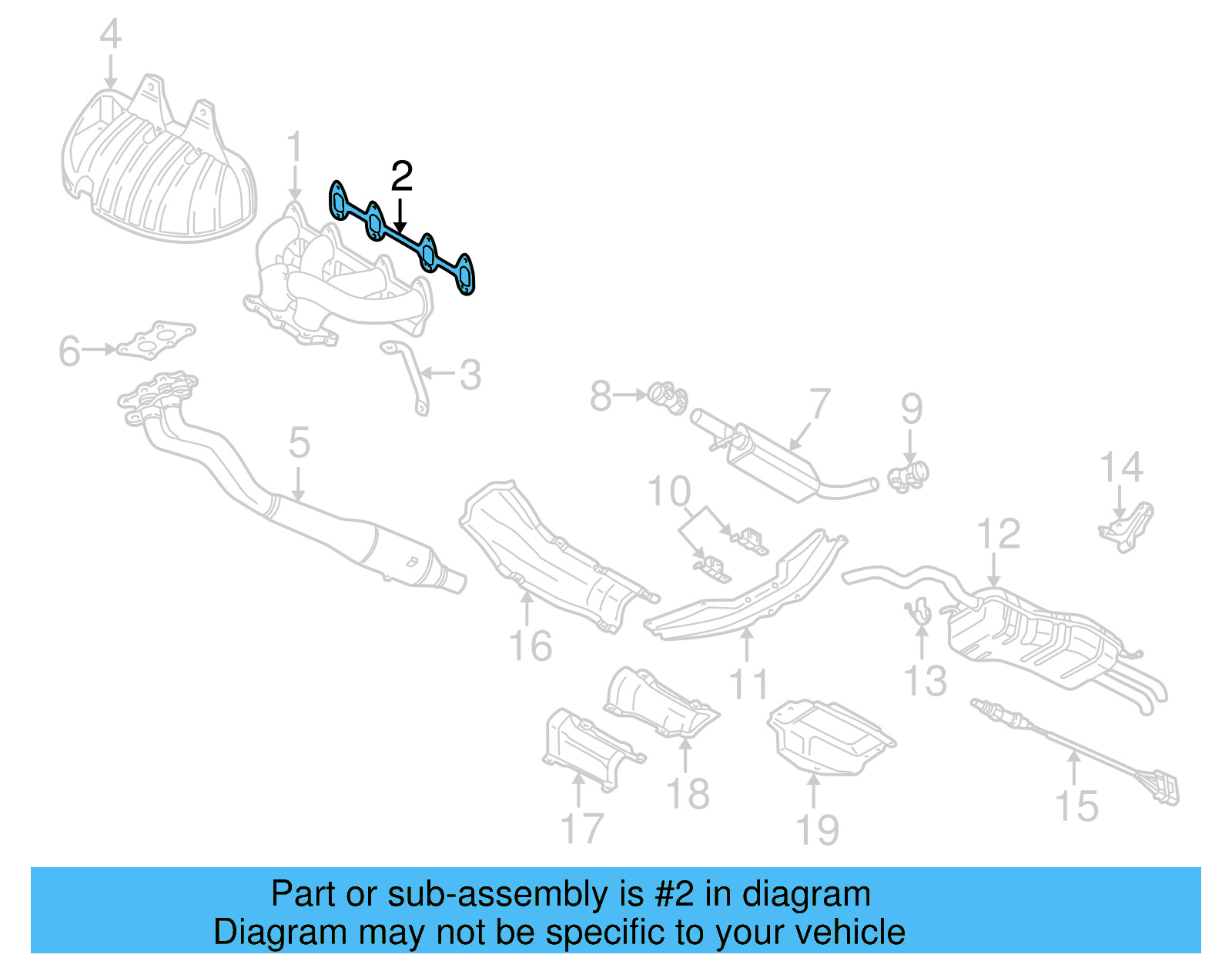 Manifold Gasket 06A-253-039-L - View 3