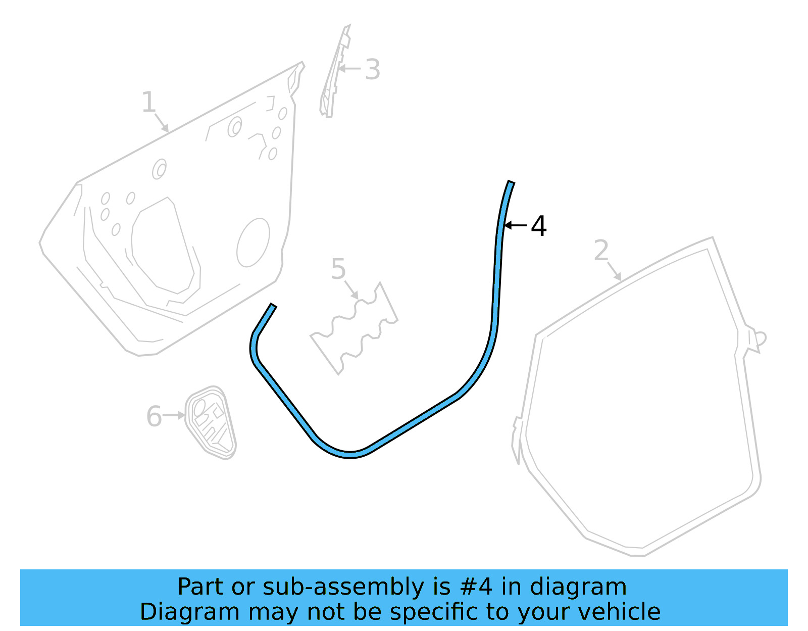 Seal Strip 3G8-839-701-B-5AP - View 2