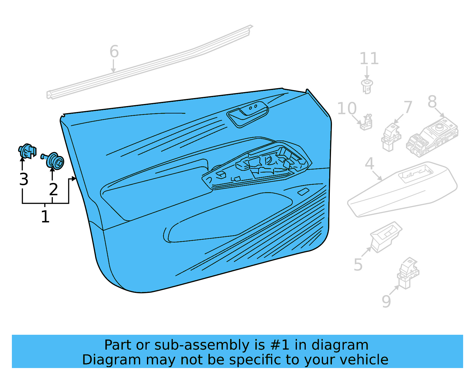 Door Trim Panel 11K-867-011-B-PNG - View 4
