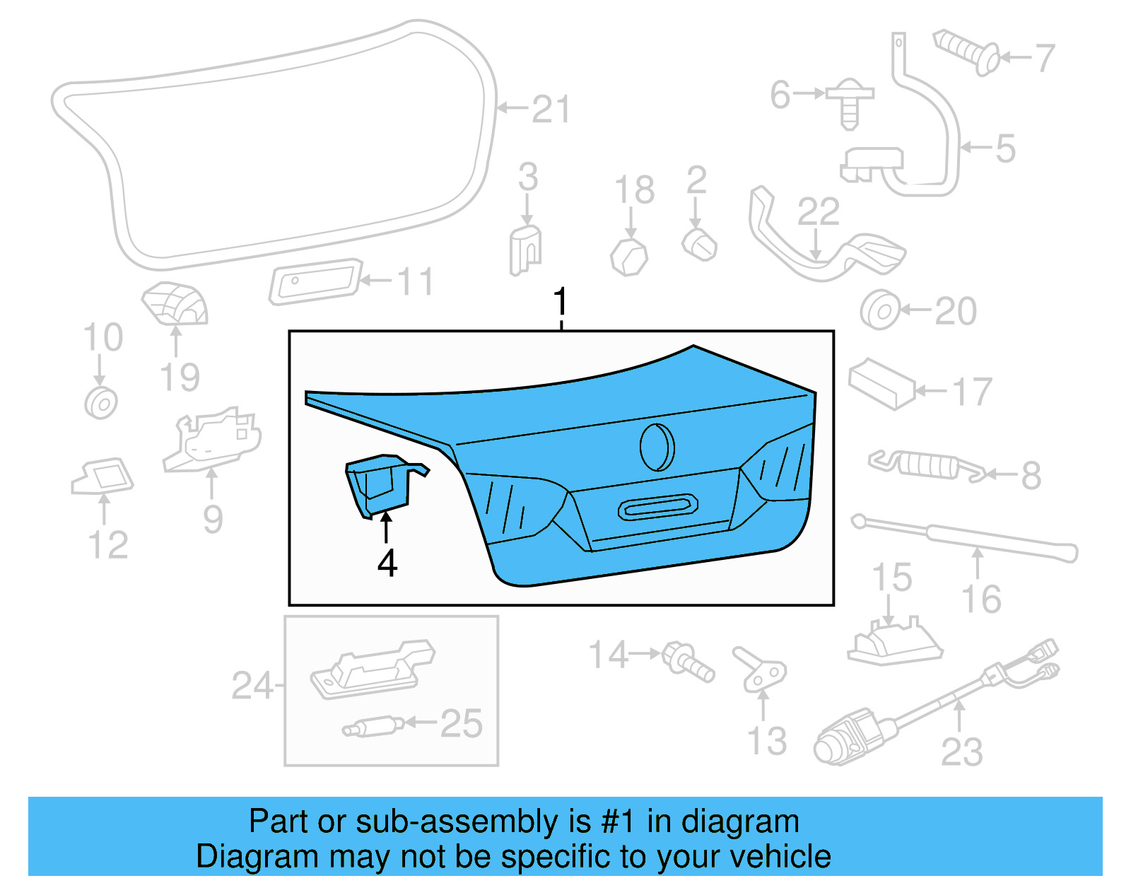 Trunk Lid 5C6-827-025-A - View 7