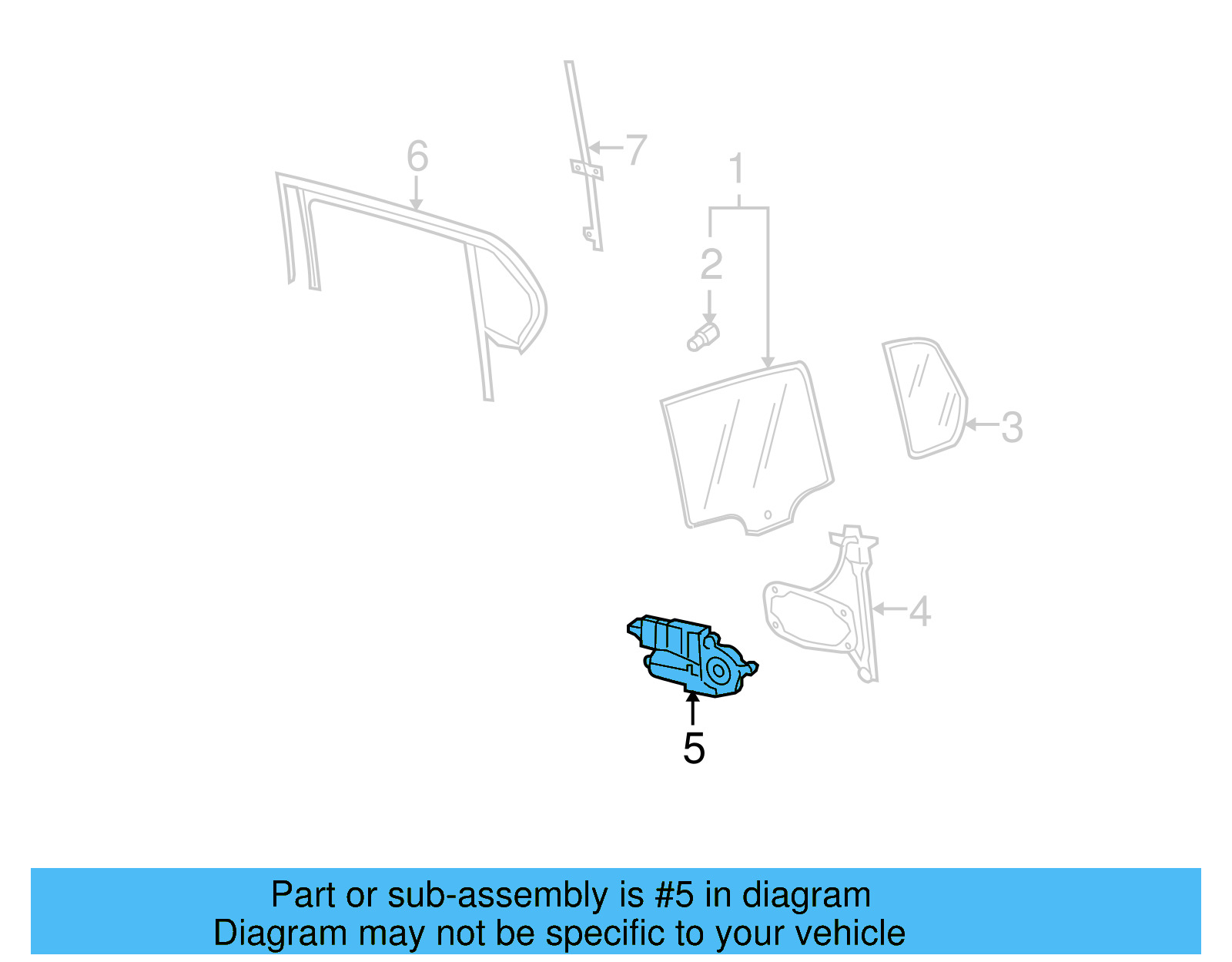 Window Motor 5K0-959-704-VW3 - View 6
