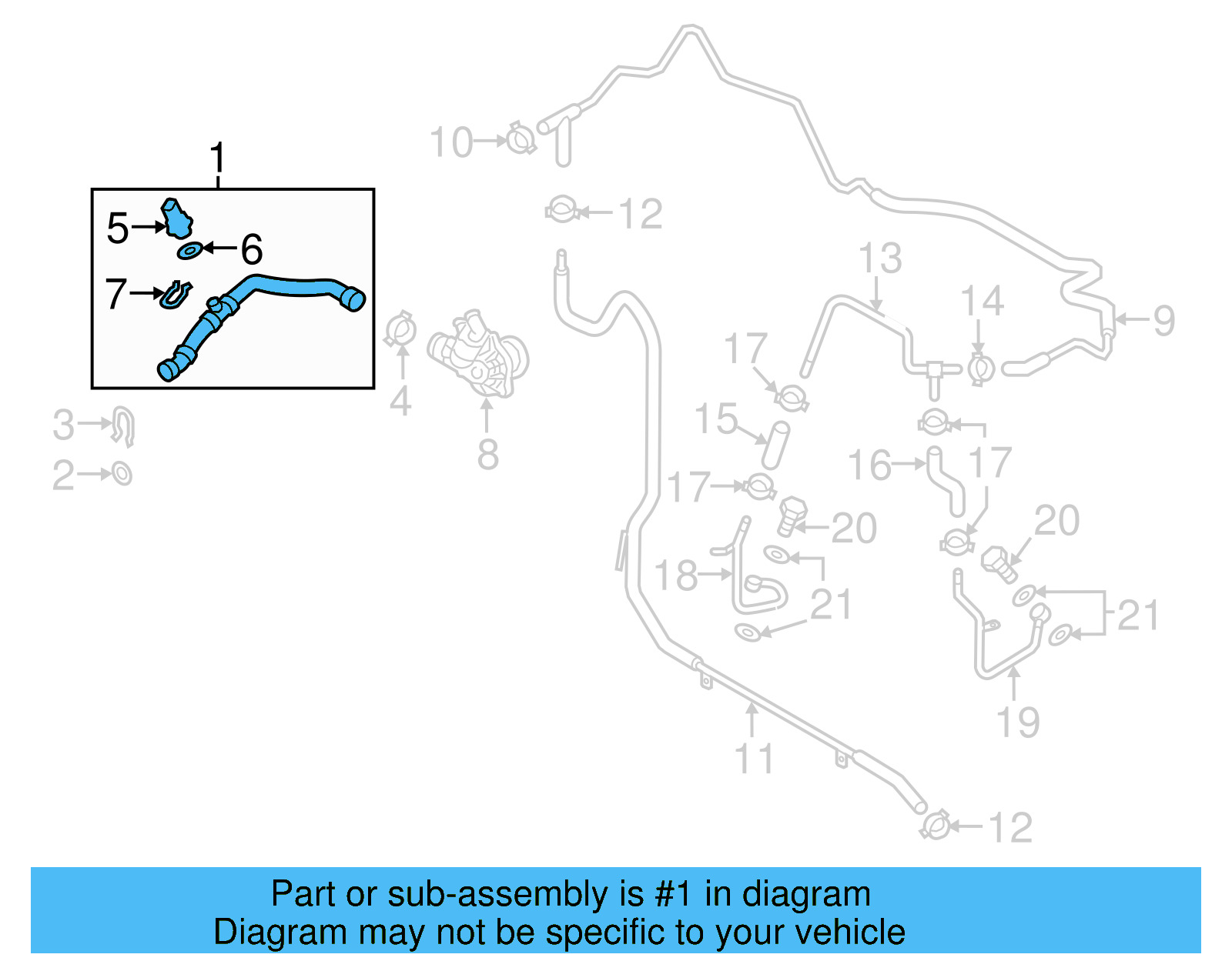 Lower Hose 7P6-122-051-D - View 4