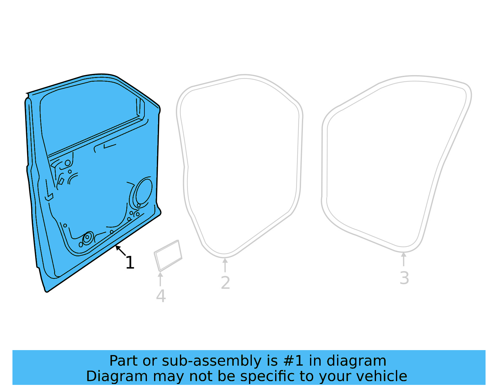 Door Shell 3CN-831-055-M - View 3
