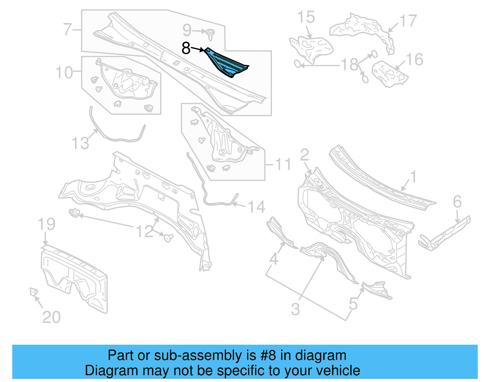 Cover Plate 7L6-819-730-F-9B9 - View 3