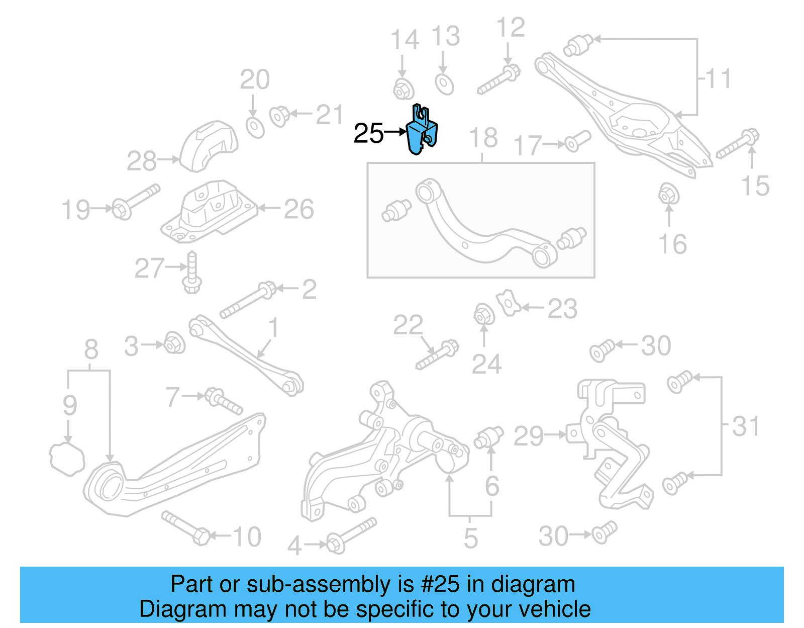 Upper Control Arm Bracket 1K0-614-167-C - View 9