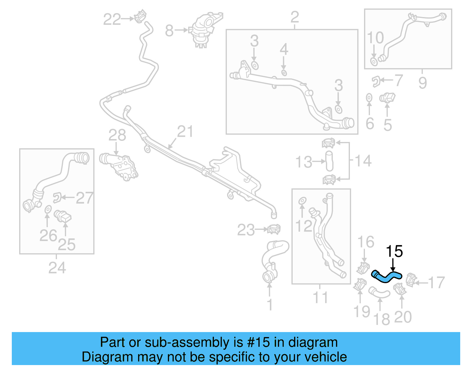 Inlet Hose 06E-121-058-E - View 3