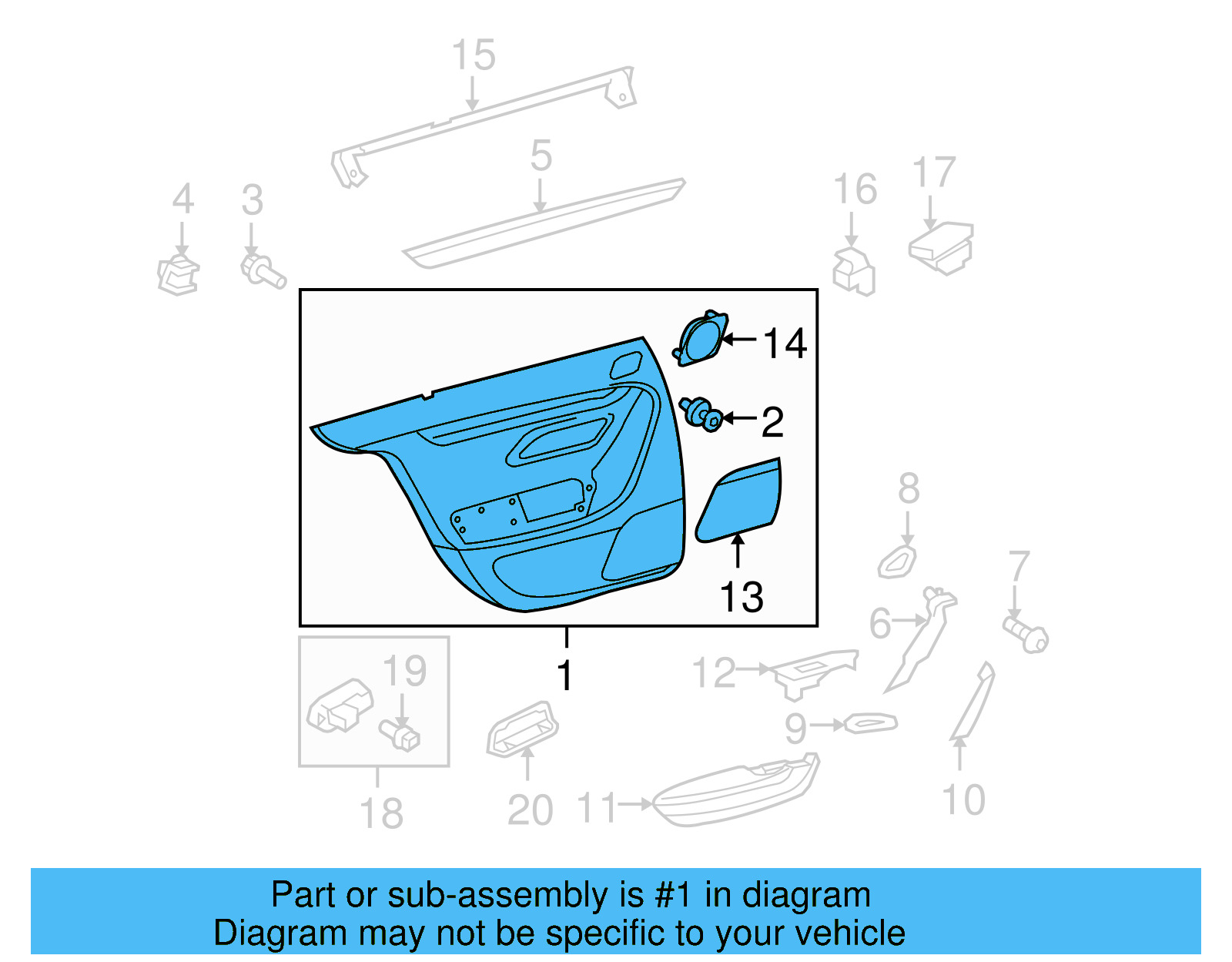 Door Trim Panel 3C8-867-211-AM-UID - View 4
