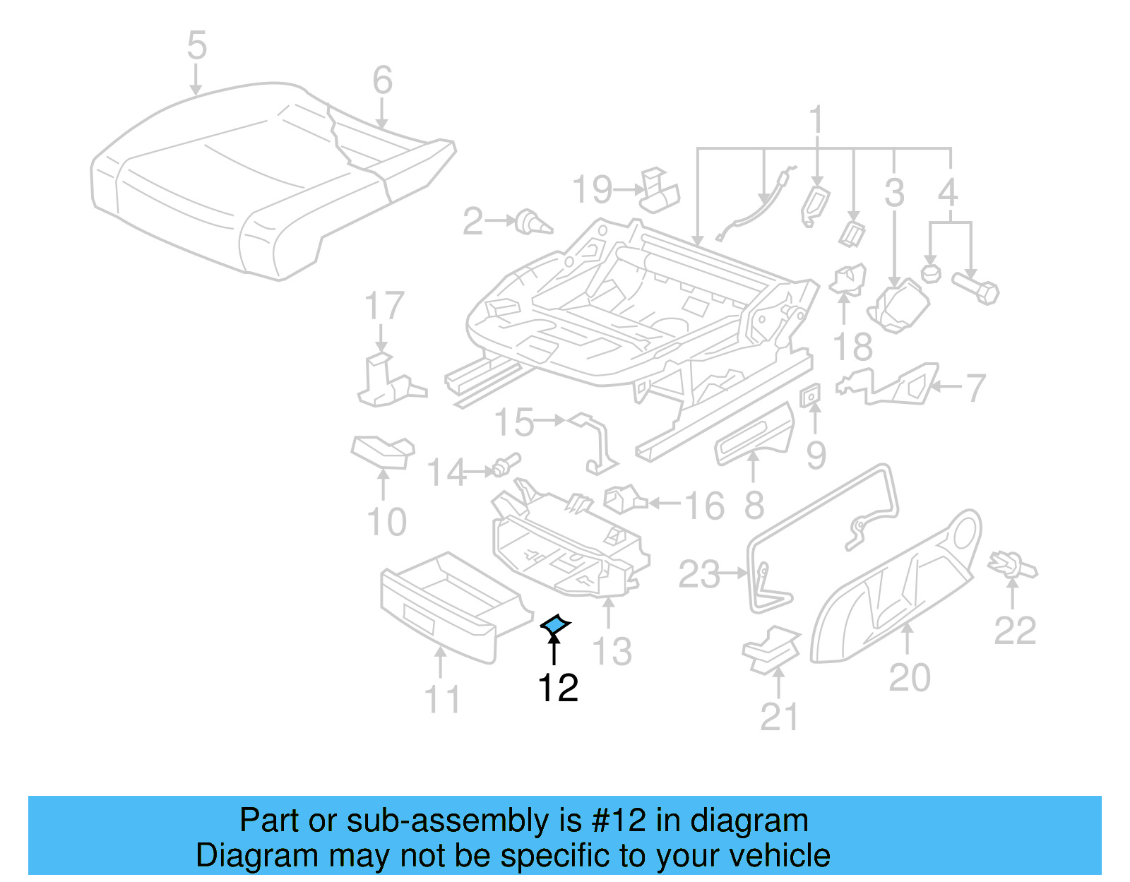 Storage Drawer Guide 6Q0-881-203 - View 14