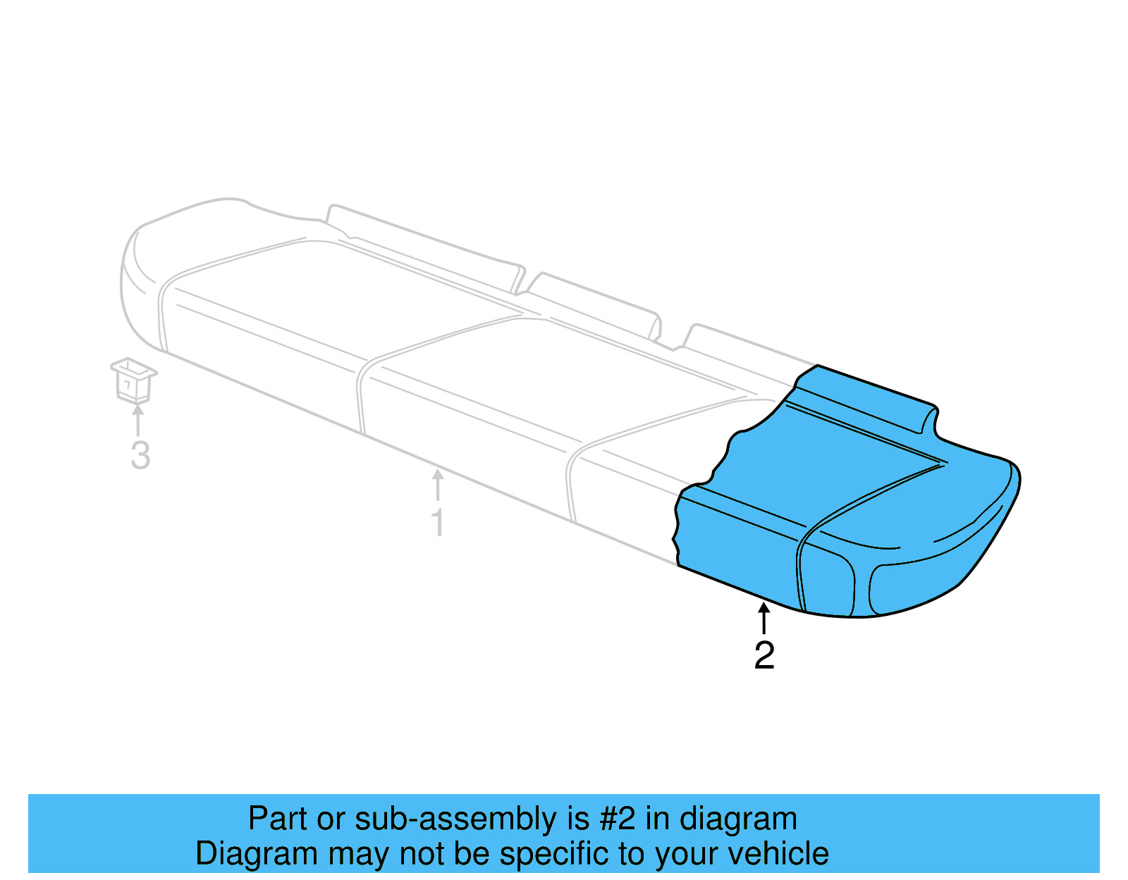 Seat Cushion Pad 561-885-319-R - View 10