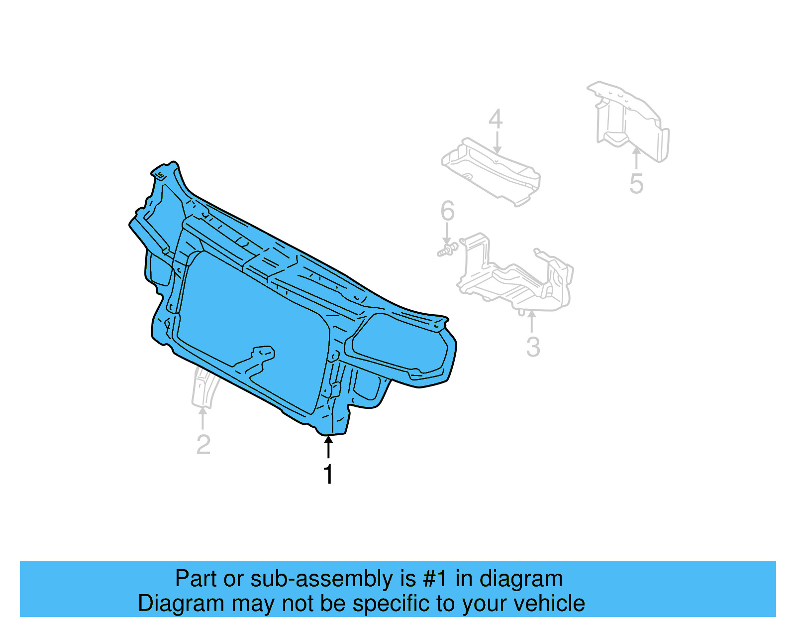 Radiator Support 1J0-805-588-AB - View 4