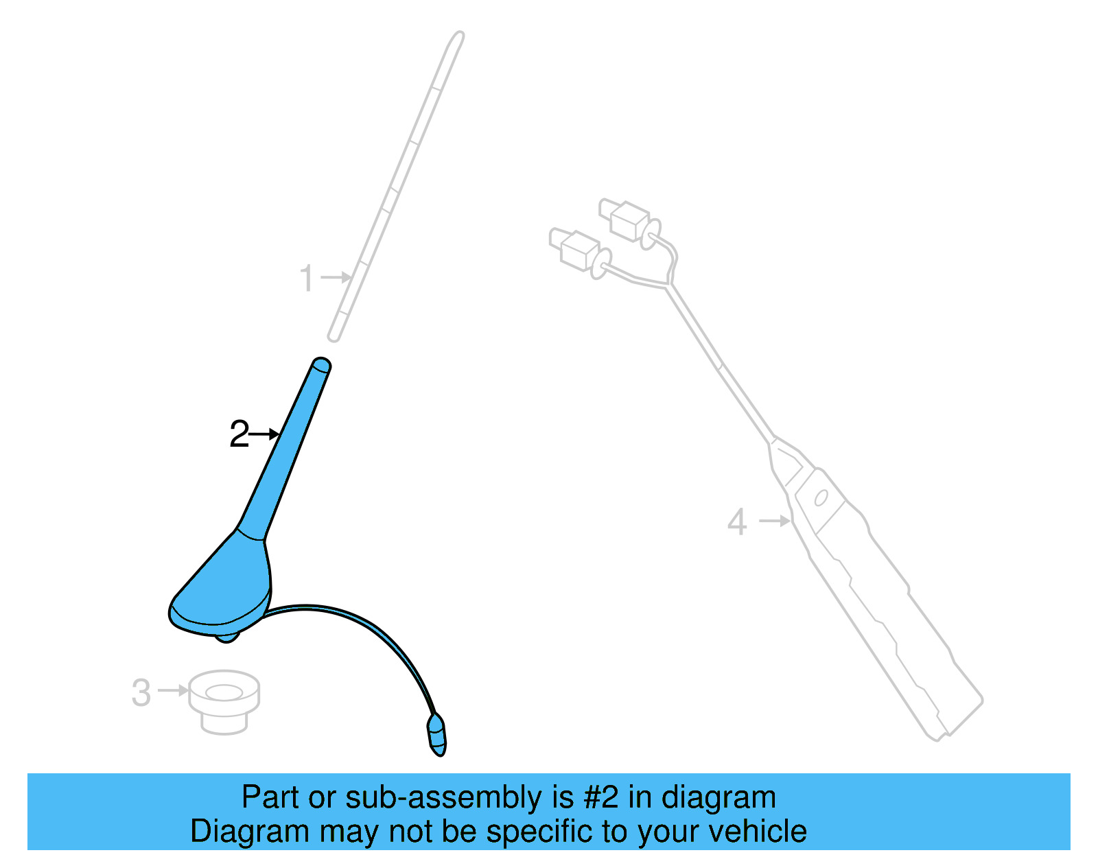 Antenna Mast 1K0-035-501-A - View 3
