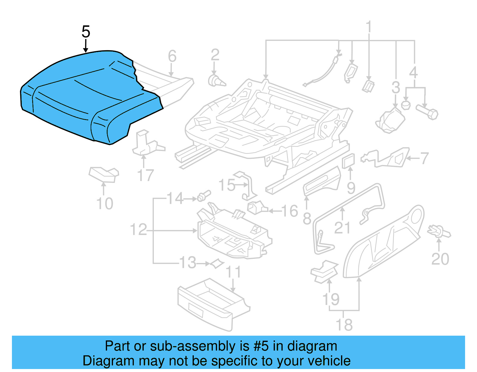 Seat Cover 1K5-881-405-JJ-WLW