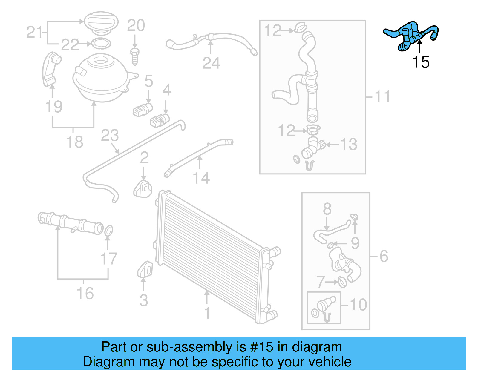 Engine Coolant Hose 1J0-122-101-AR - View 5