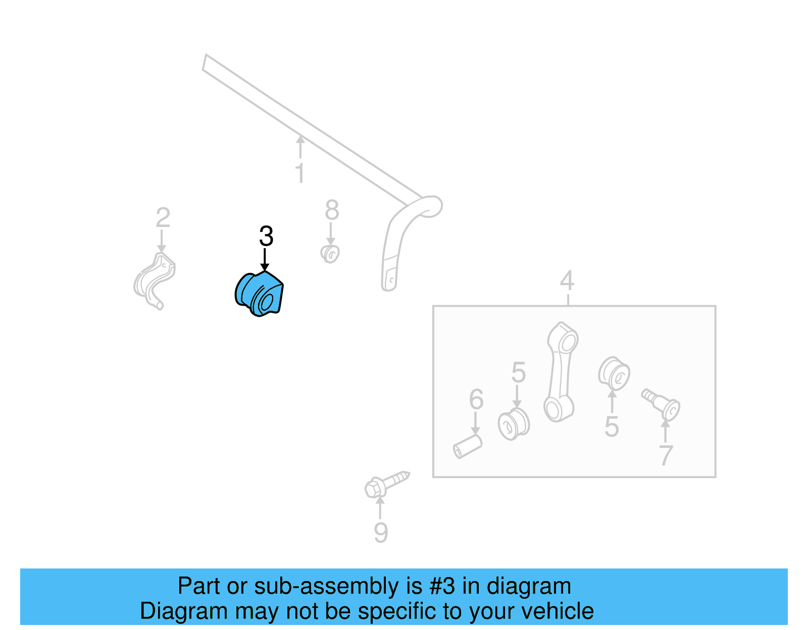 Stabilizer Bar Bushing 1J0-411-314-C - View 7