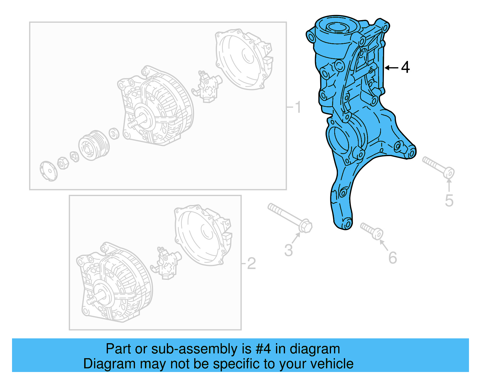 Alternator Bracket 06L-903-143-K - View 5
