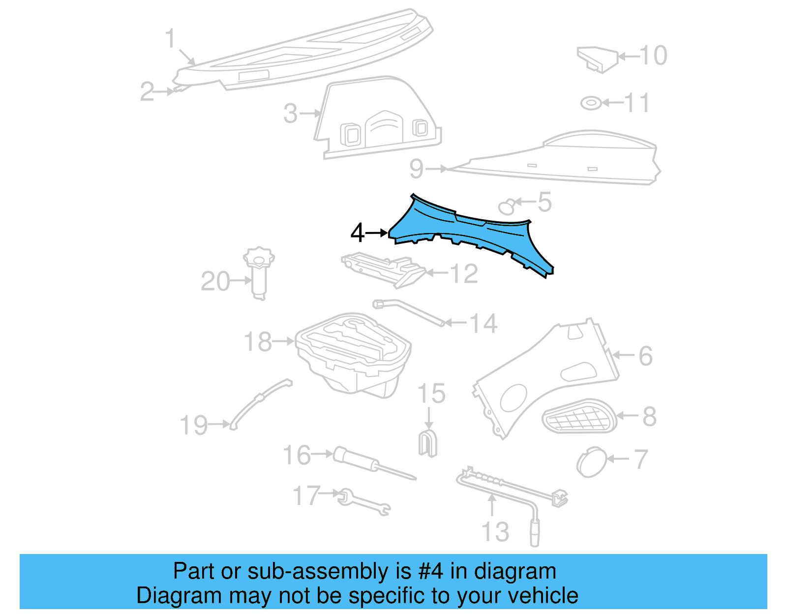 Rear Panel Trim 1C0-863-459-F-B41 - View 6