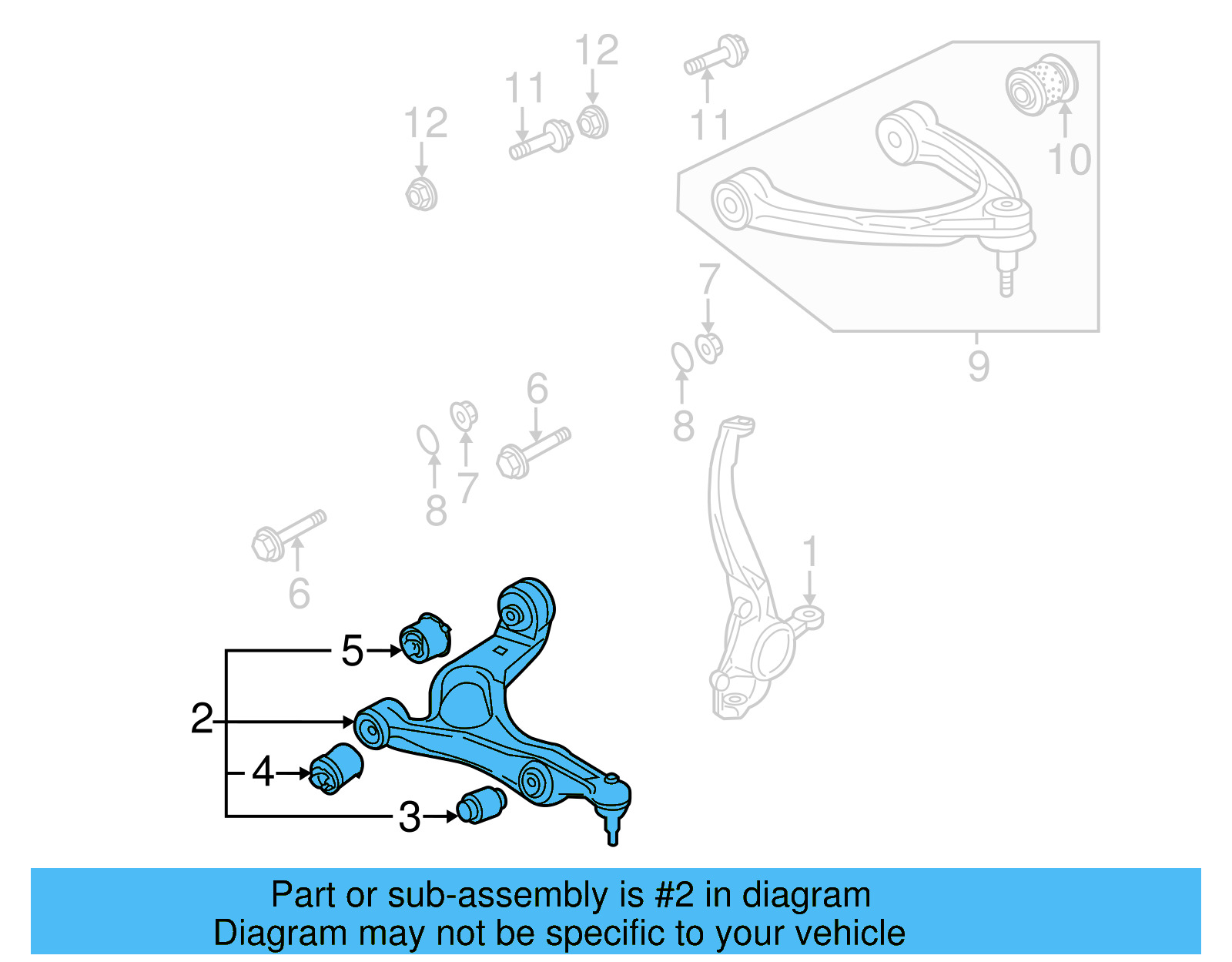 Lower Control Arm 7P0-407-152-E - View 7