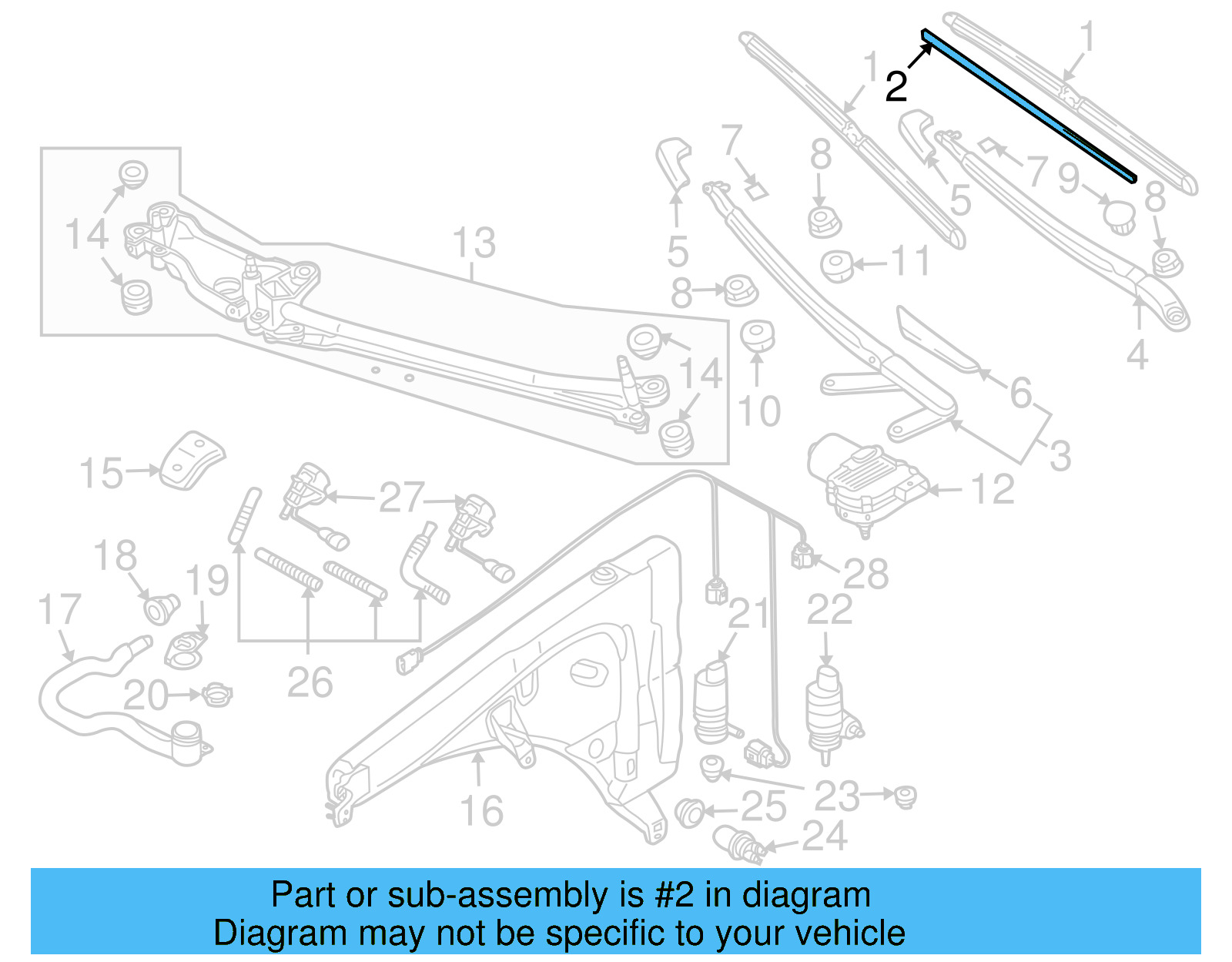 Windshield Wiper Blade Refill Set 1K0-955-429-B - View 4