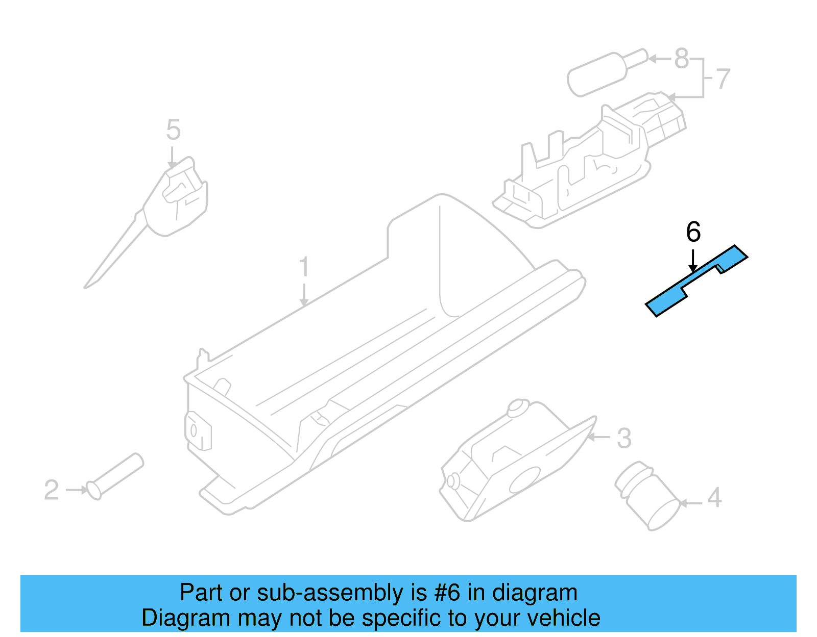 Glove Box Door Cover 1K1-857-135 - View 24