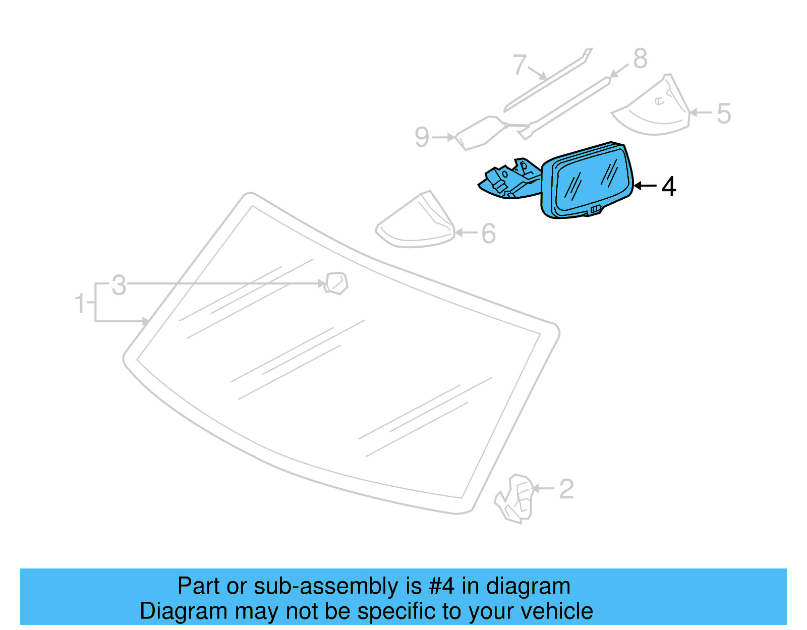 Mirror 7L6-857-511-B-9B9 - View 3