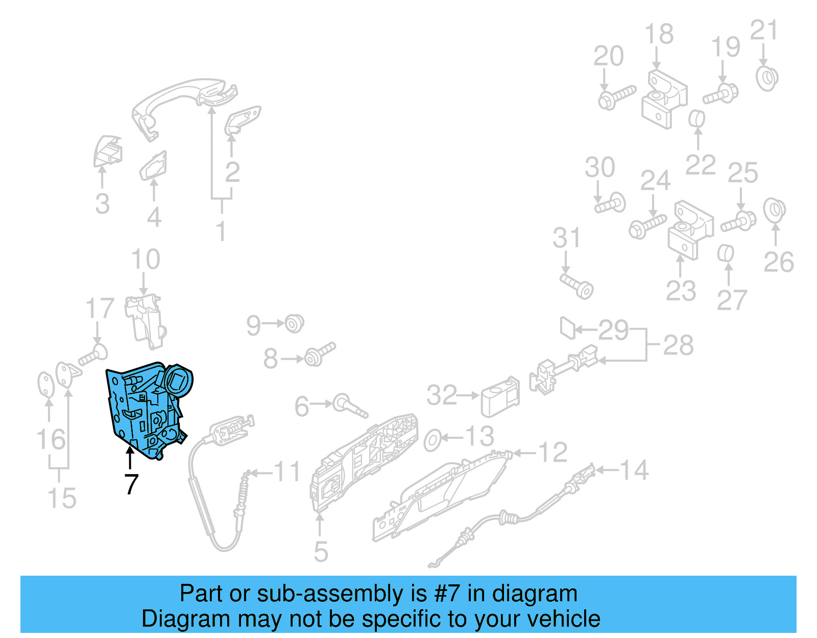 Door Lock Actuator Motor 5K4-839-016-AG