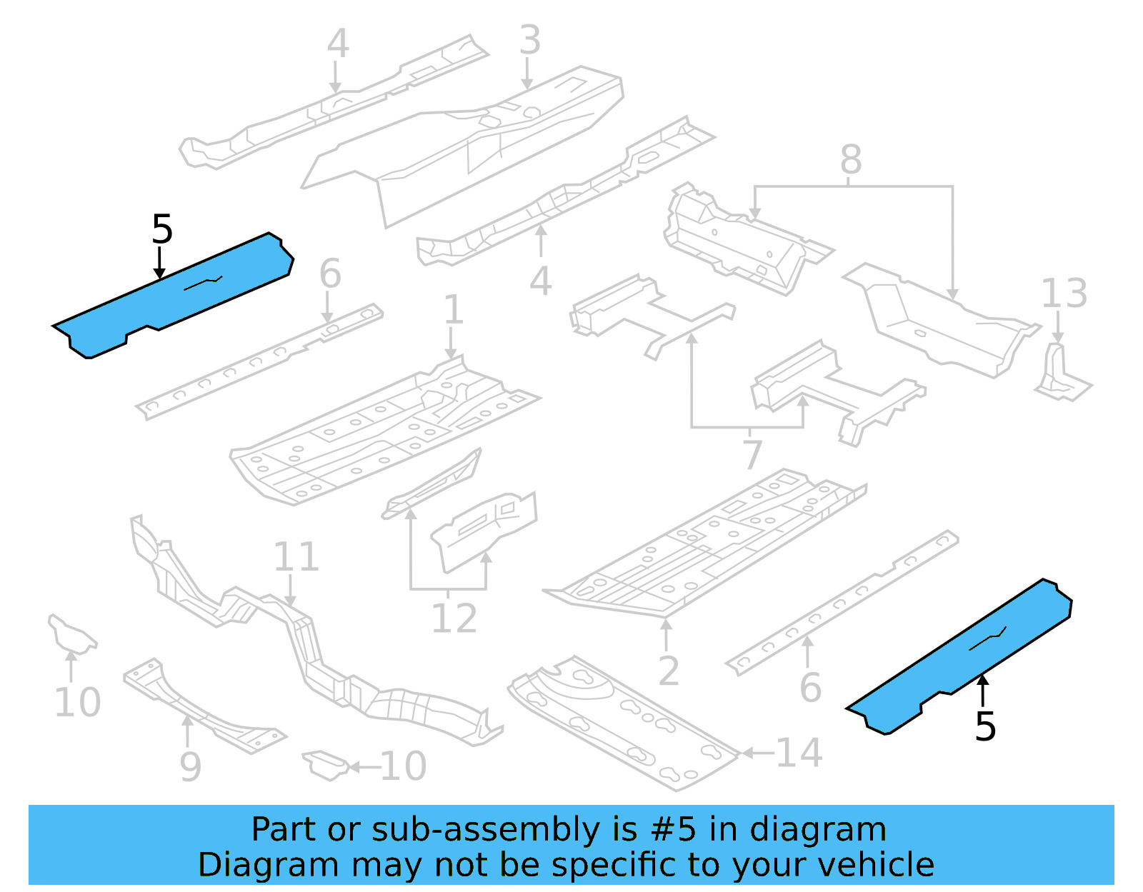 Floor Sill 5C6-801-252-C - View 4