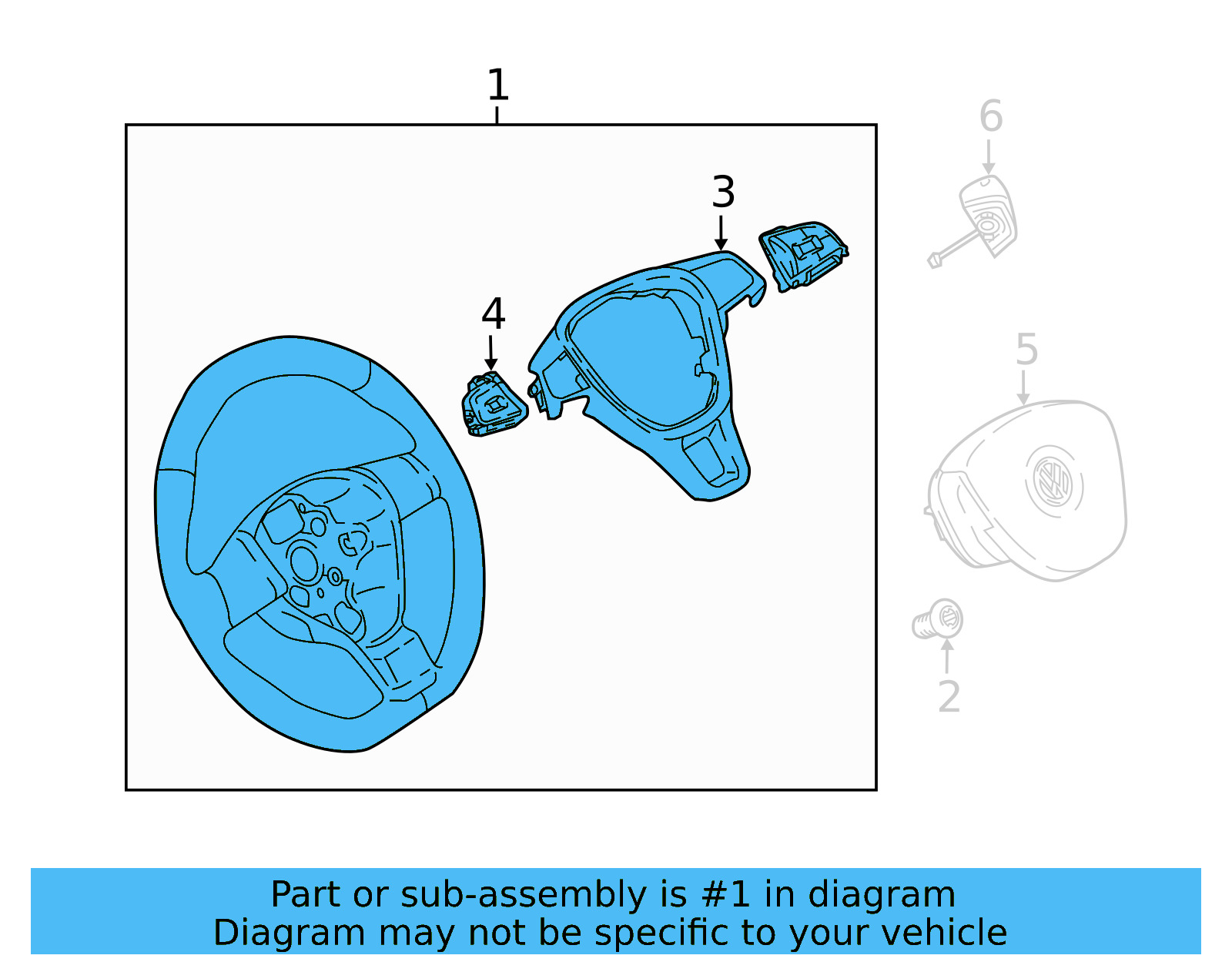 Steering Wheel 3G8-419-091-H-CPU - View 4