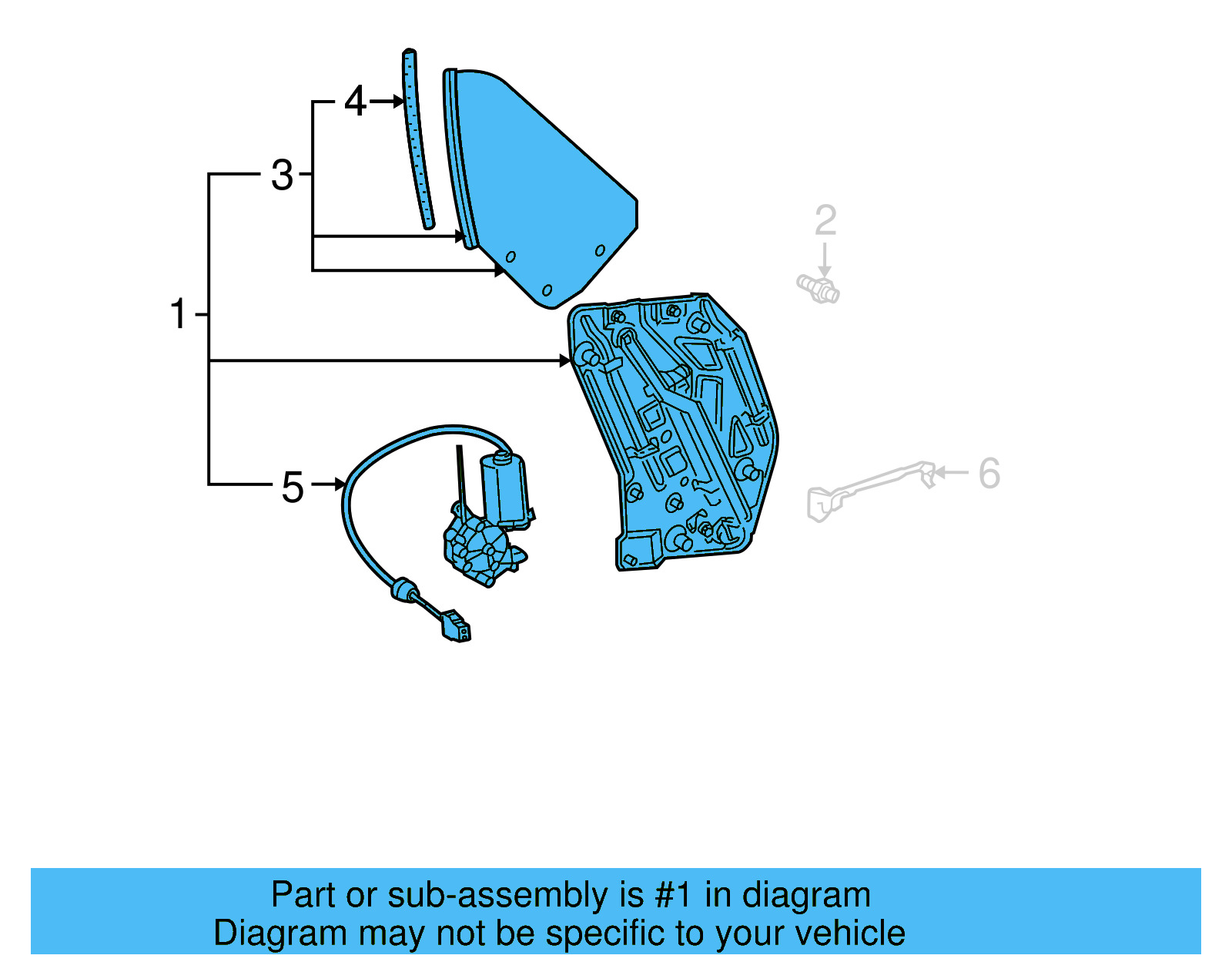Window Regulator 1Y0-847-275-C - View 5