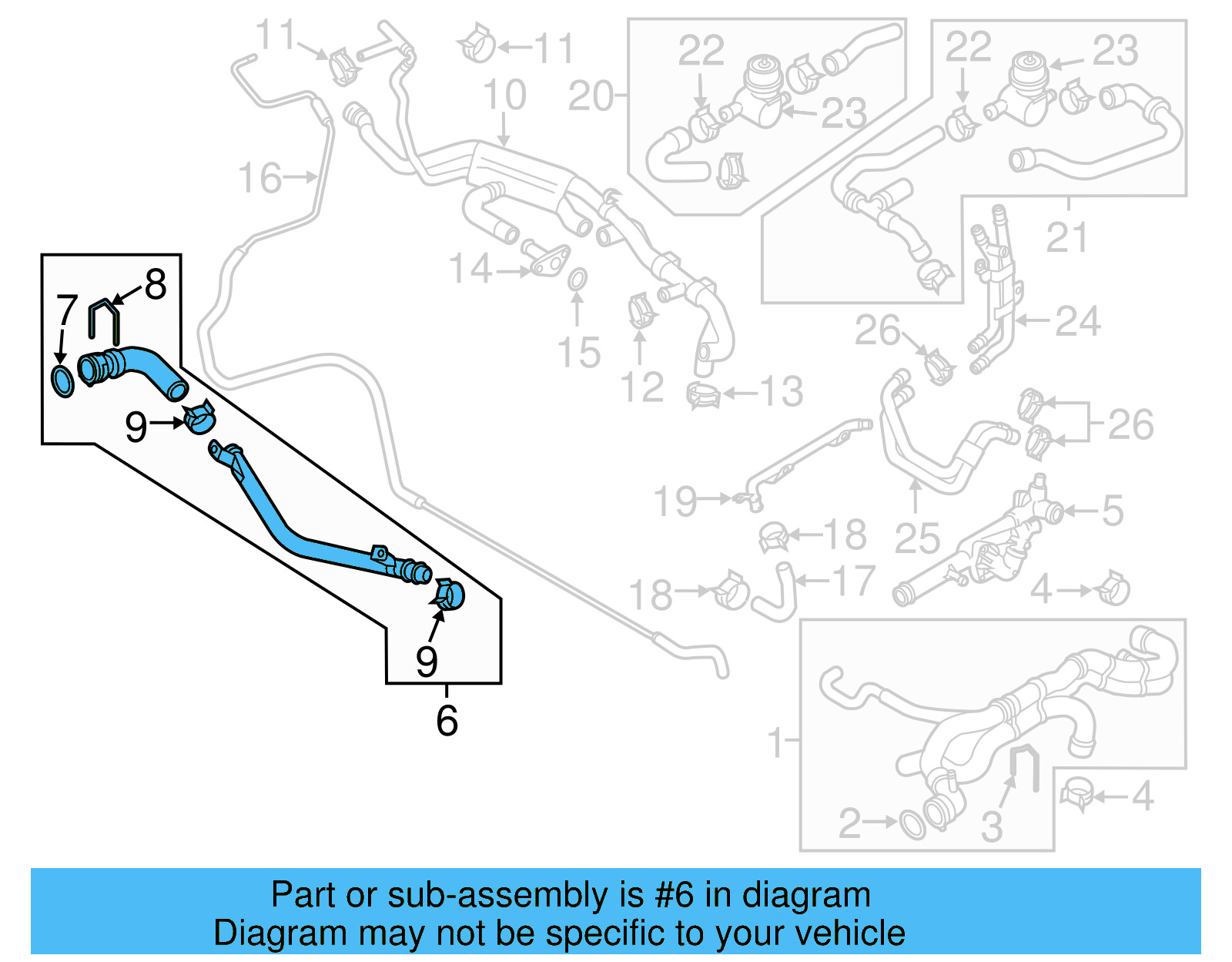 Lower Hose 7P0-121-070-AR - View 5