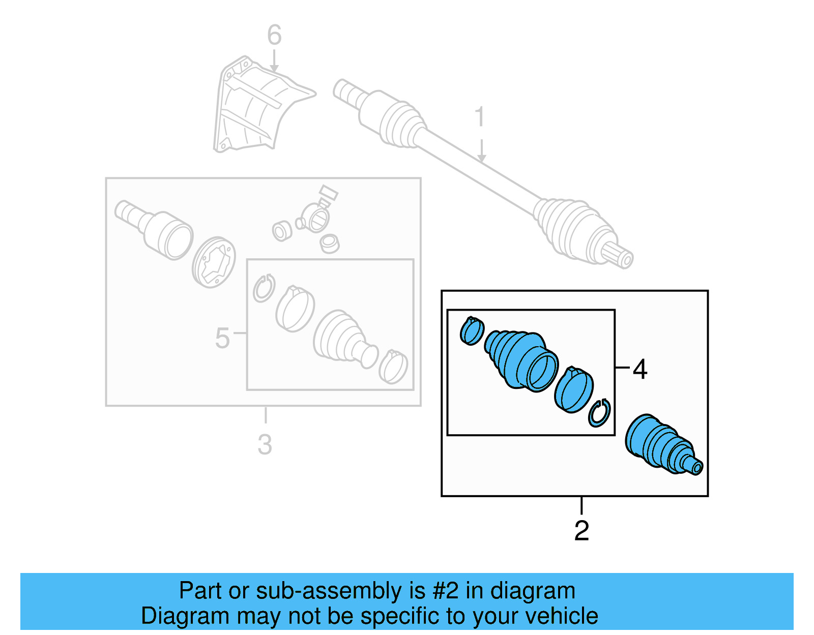 Outer Joint Assembly 5N0-498-099-DX - View 30