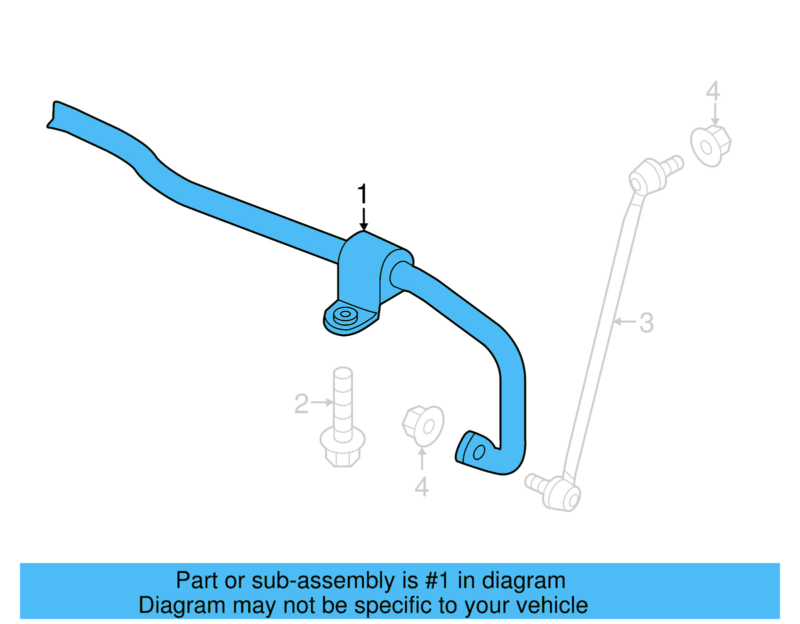 Stabilizer Bar 5Q0-411-303-Q - View 2