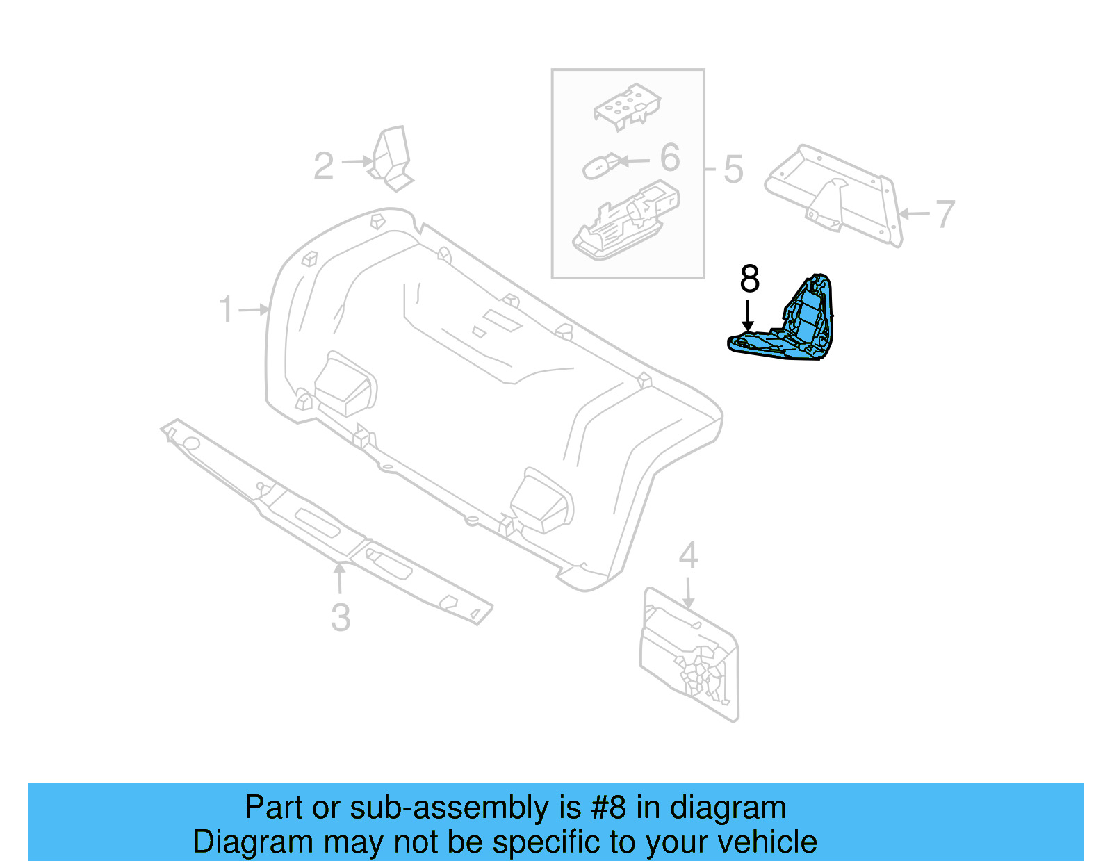 Warning Triangle Mount 3B5-860-285-B-B41 - View 6
